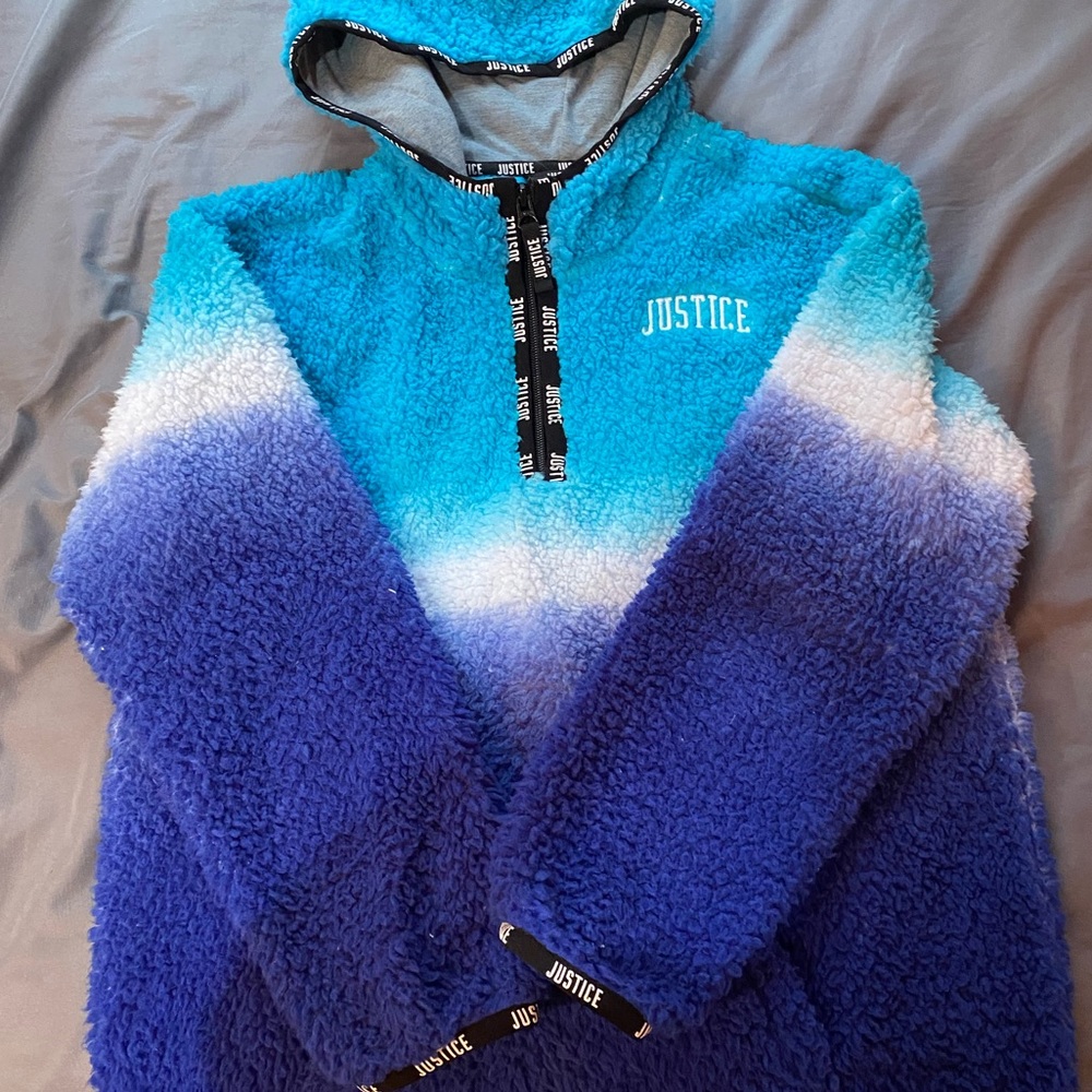 Justice Blue Puffy Sweatshirt